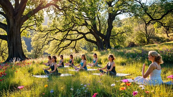 Découvrez les séjours de yoga printaniers pour ressourcement en plein air